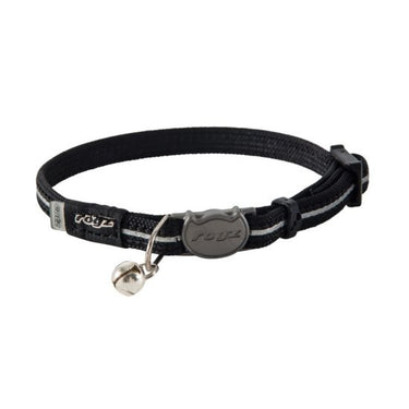 Rogz Alley Cat Reflective Cat Collar Small - BLACK Small
